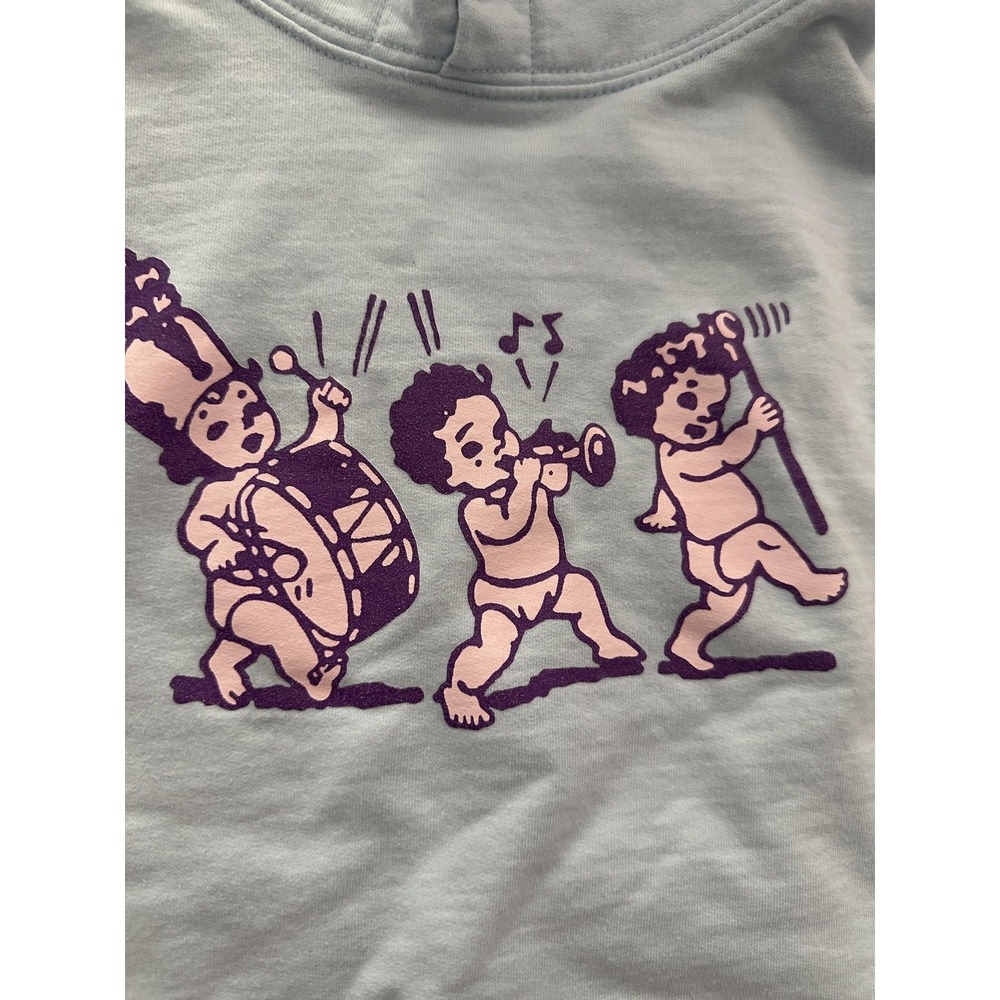 Golf Wang Hoodie Sweatshirt Mens Large Light Blue Angel Cherub Graphic Pullover